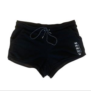 Mesh Inset Guess Logo Sweat Shorts